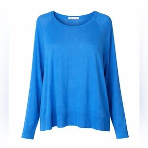 ZARA Cerulean Blue Pullover Sweater Boxy‎ Lightweight Layer Size XL